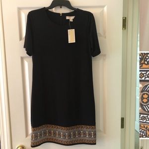 Michael Kors Short-Sleeve Little Black Dress